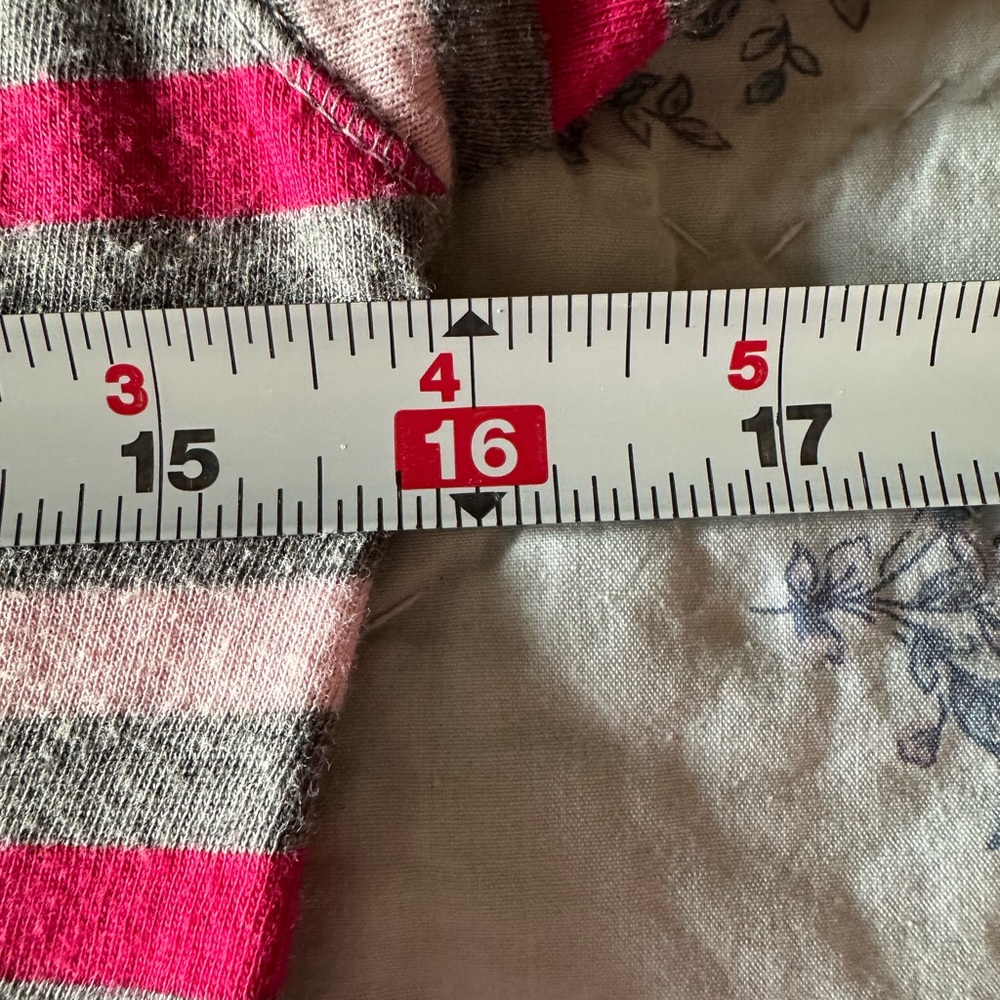 Aeropostale Striped V-Neck Cardigan Pink Gray Red SP - Picture 8 of 11